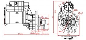 123708128 | JUBANA | Rozrusznik przekładniowy [12V][2.8kW] | MF CASE JCB 123708128 0986018151